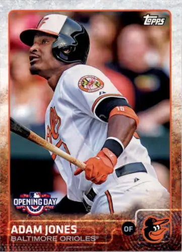 2015 Topps Opening Day #19 Adam Jones baseball card with original gloss, Orioles player