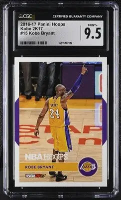 Panini Hoops Kobe Bryant basketball card graded Mint+ 9.5 CGC from 2016-17 series
