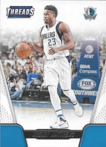 Wesley Matthews basketball card from 2016-17 Panini Threads NM-MT Mavericks original gloss