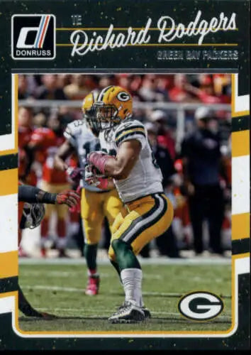 Richard Rodgers 2016 Donruss football card with original gloss, Packers ID 6466