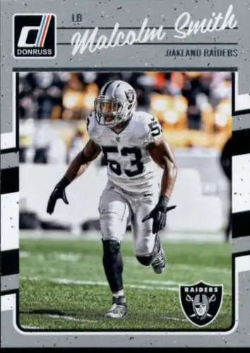 Malcolm Smith football card featuring original gloss from 2016 Donruss NM-MT Raiders