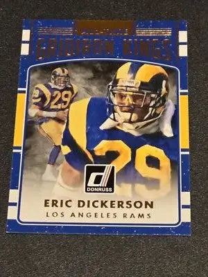 Eric Dickerson football card from Gridiron Kings series in the 2016 Donruss All-Time collection