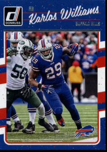 Karlos Williams football card from 2016 Donruss with original gloss by Simply Sandoval