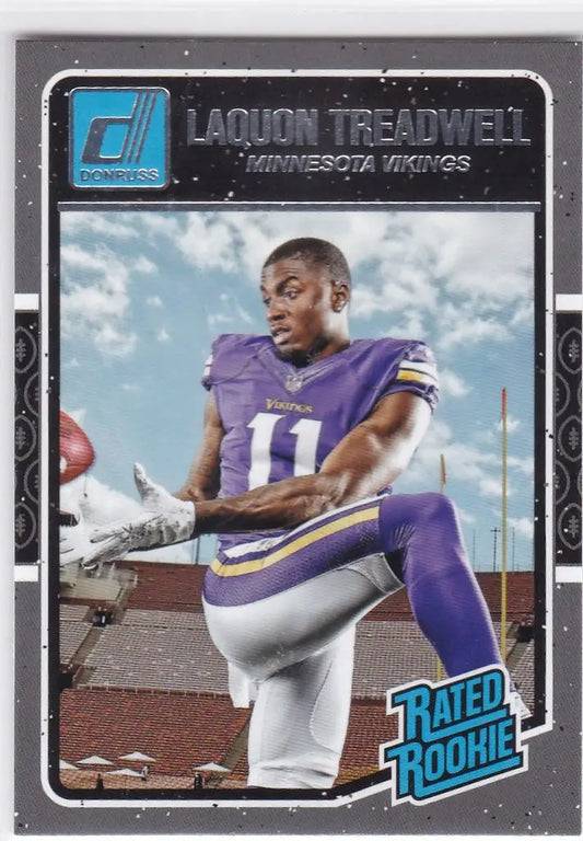 Football trading card of Laquon Treadwell Rated Rookie Minnesota Vikings #383