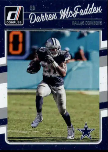 Darren McFadden Dallas Cowboys football card with original gloss from 2016 Donruss