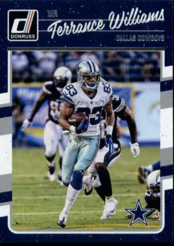 Terrance Williams 2016 Donruss #78 football card with original gloss Cowboys ID:6464