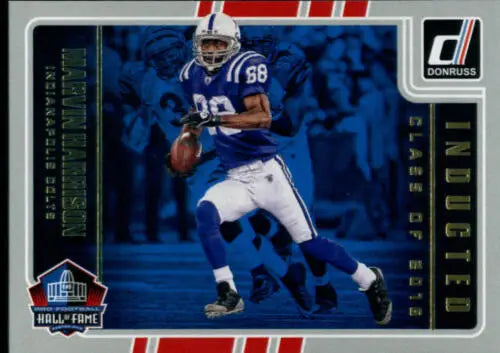 Marvin Harrison football card from 2016 Donruss Inducted with original gloss quality