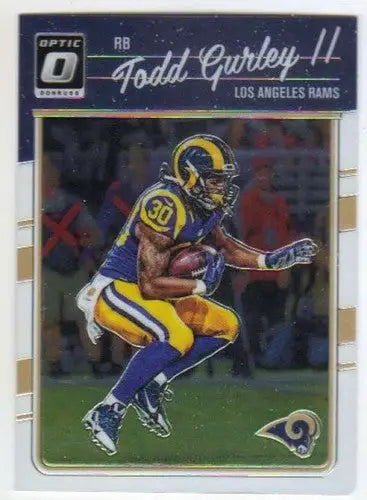 Original gloss Donruss Optic Todd Gurley II football card LA Rams NM-MT