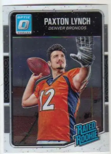 Paxton Lynch rookie card from 2016 Donruss Optic Rated Rookies with original gloss finish