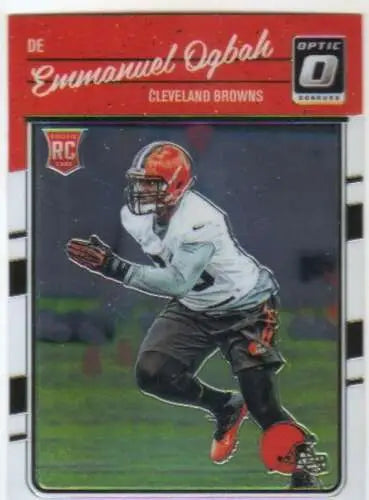 Emmanuel Ogbah football card from Donruss Optic Rookies featuring original gloss finish