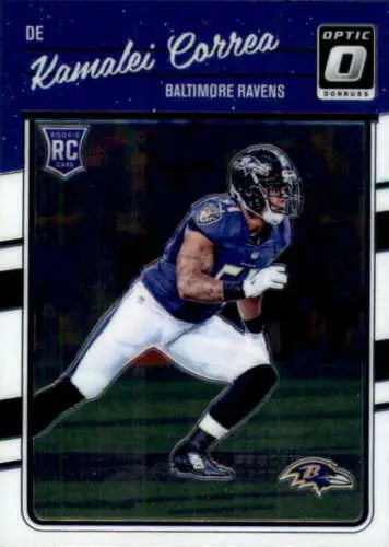 Kamalei Correa football card from 2016 Donruss Optic Rookies with original gloss finish