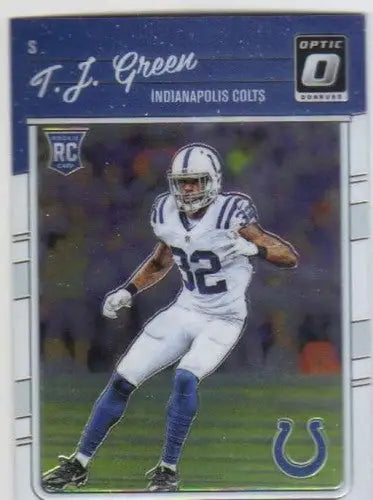 Original gloss T.J. Green 2016 Donruss Optic Rookies Colts rookie card
