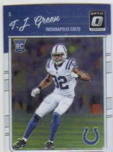 T.J. Green Indianapolis Colts 2016 Donruss Optic Rookies NM-MT RC original gloss card