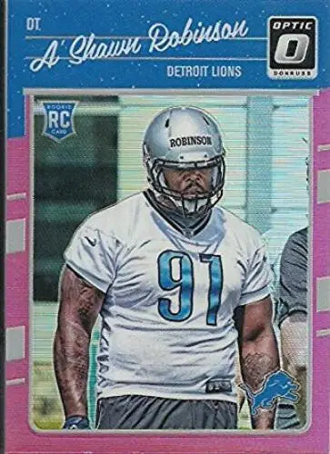 A’Shawn Robinson 2016 Donruss Optic Rookies Pink football card with original gloss