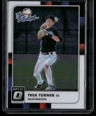 Trea Turner baseball card from 2016 Donruss Optic The Rookies series