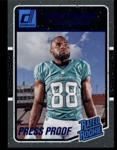 2016 Donruss Rated Rookies Press Proofs Blue Leonte Carroo original gloss card