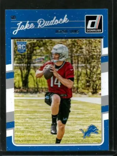 Original gloss 2016 Donruss Rookies #318 Jake Rudock football card from Lions