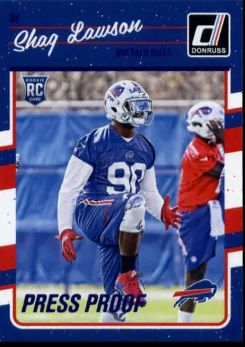 Shaq Lawson rookie card 2016 Donruss Rookies Press Proofs Blue NM-MT Bills original gloss
