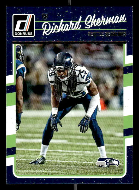 2016 Donruss Seattle Seahawks Richard Sherman football card front view