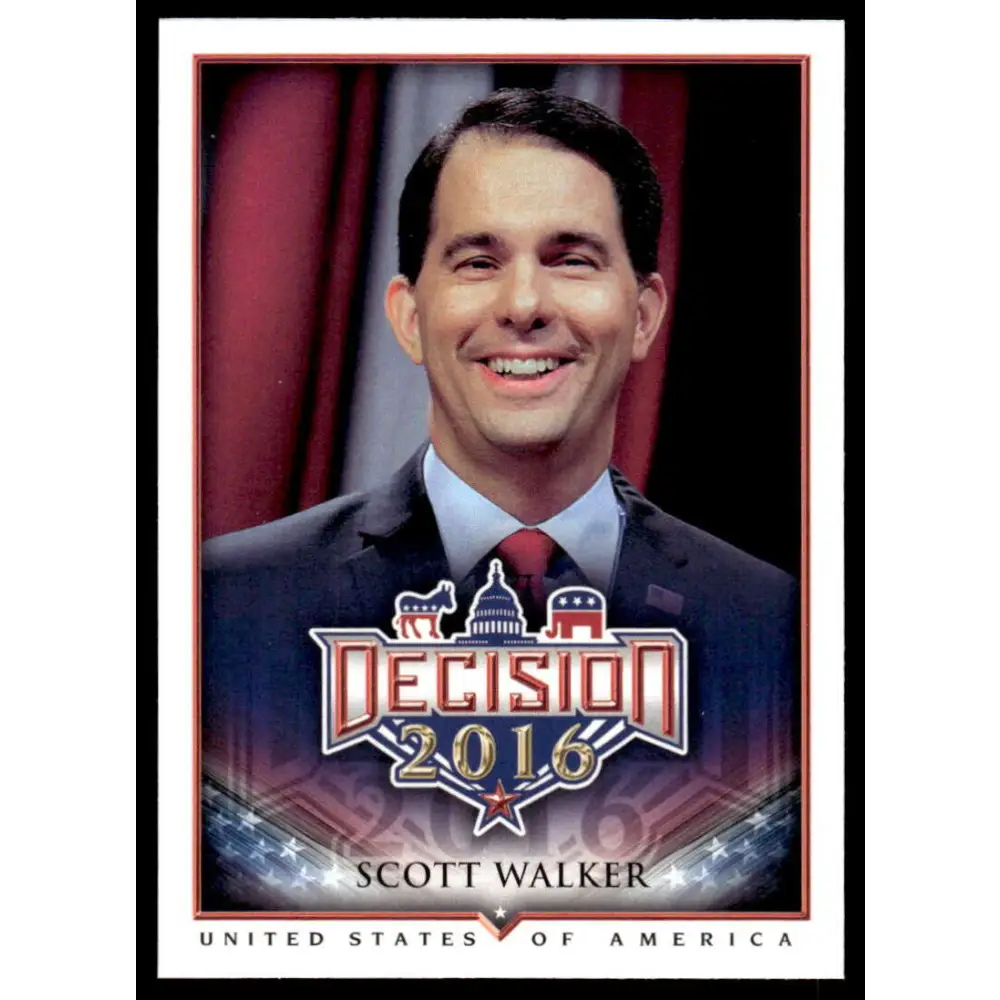 2016 Leaf Decision 2016 #23 Scott Walker NM-MT Political Trading Card