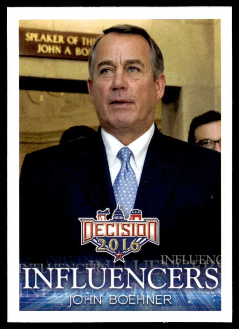 John Boehner trading card from Leaf Decision 2016 Influencers series, NM-MT condition