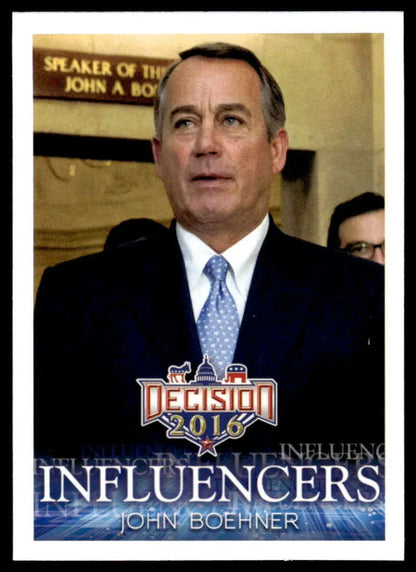 John Boehner trading card from Leaf Decision 2016 Influencers series, NM-MT condition
