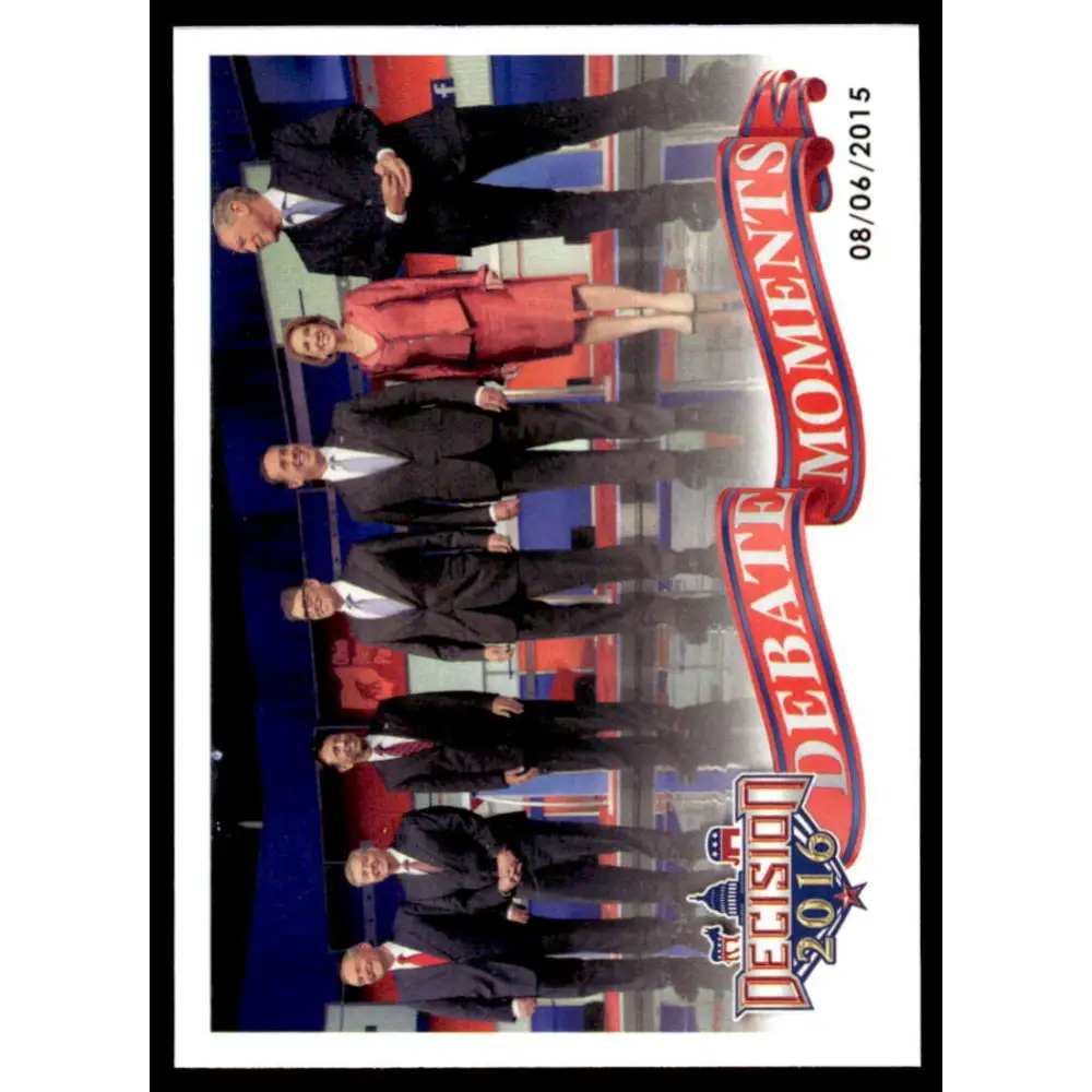 2016 Leaf Decision 2016 #66 Fox News Republican Pre-Debate 8/7/15 NM-MT Political Trading Card