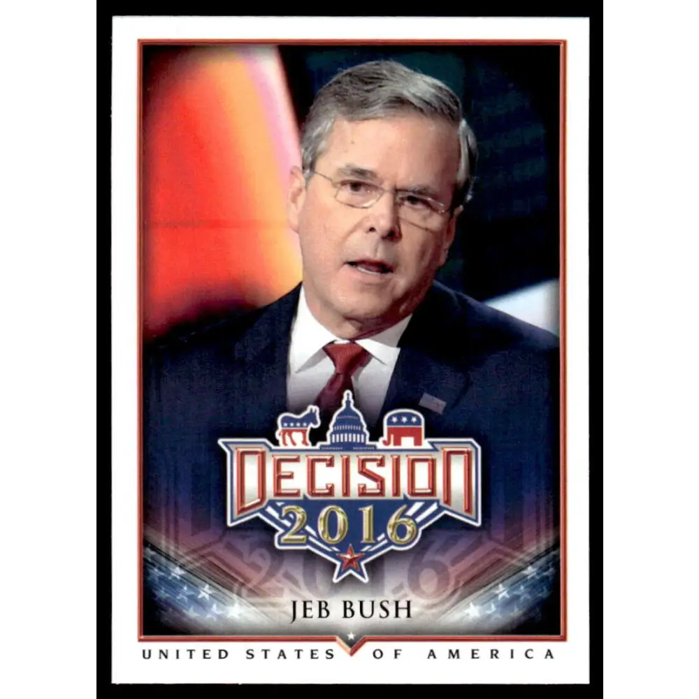 2016 Leaf Decision 2016 #9 Jeb Bush NM-MT Political Trading Card