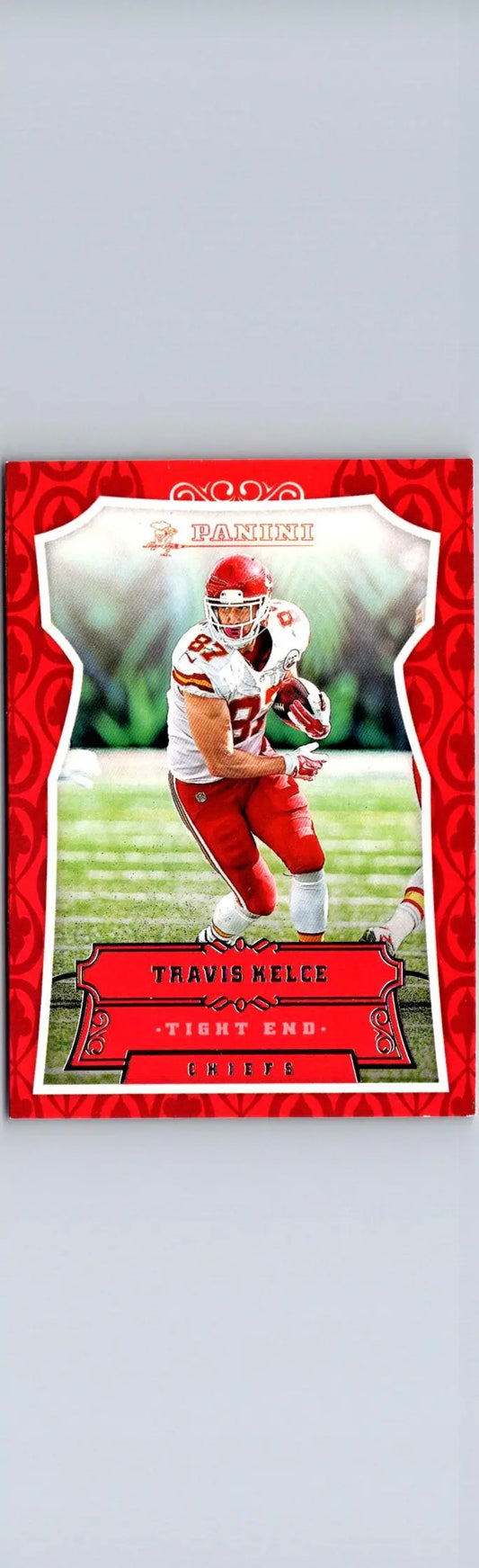Travis Kelce football card from 2016 Panini #130 showcasing NFL athlete