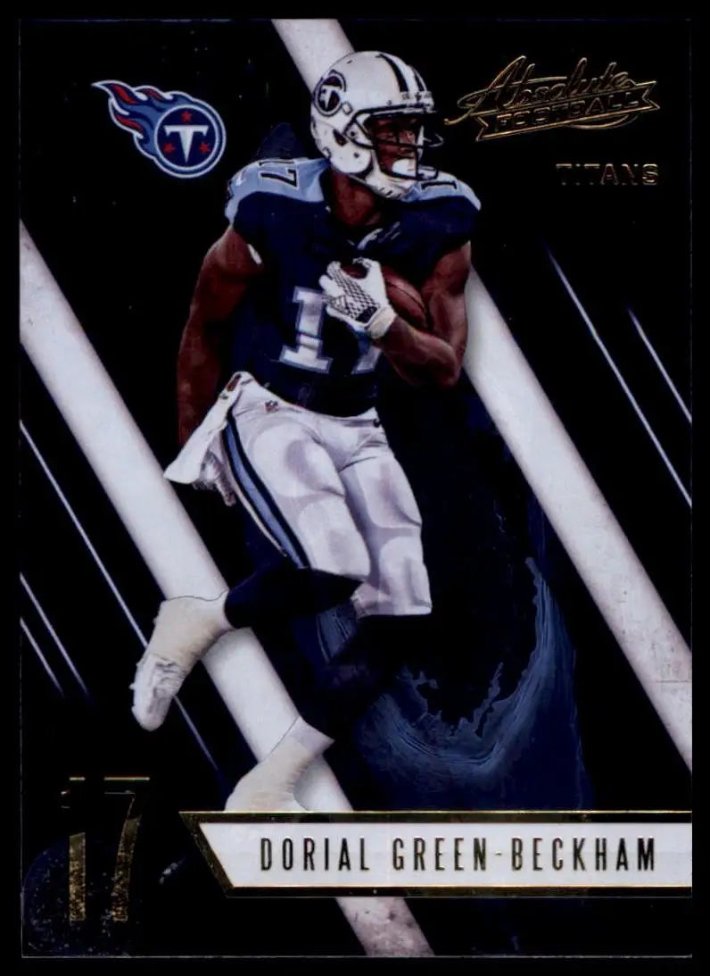Football card featuring Dorial Green Beckham in Tennessee Titans uniform from 2016 Panini Absolute