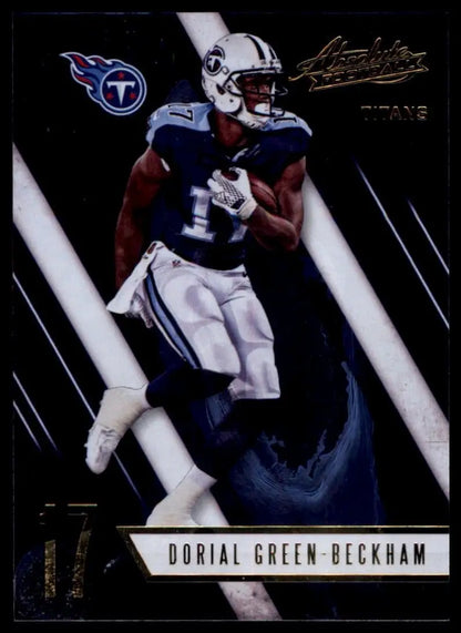 Football card featuring Dorial Green Beckham in Tennessee Titans uniform from 2016 Panini Absolute