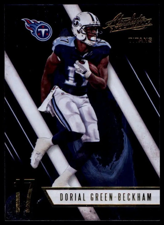 Football card featuring Dorial Green Beckham in Tennessee Titans uniform from 2016 Panini Absolute