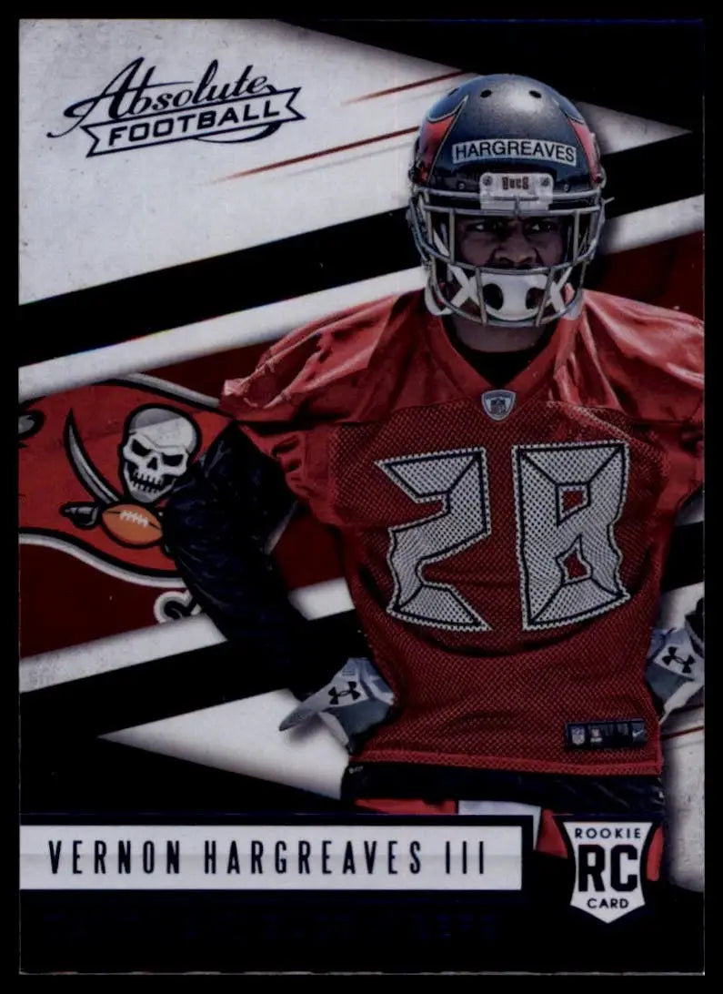 Football trading card of Vernon Hargreaves III in Tampa Bay Buccaneers uniform