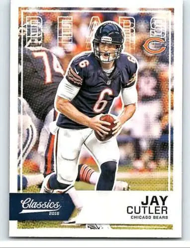 Jay Cutler football card from 2016 Panini Classics with original gloss and Bears design