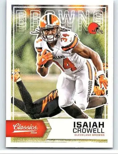 Isaiah Crowell football card from 2016 Panini Classics with original gloss finish