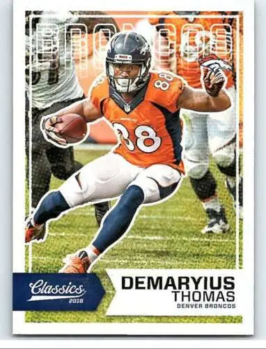 Demaryius Thomas football card 2016 Panini Classics NM-MT with original gloss finish