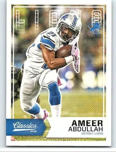 Ameer Abdullah football card from 2016 Panini Classics with original gloss details