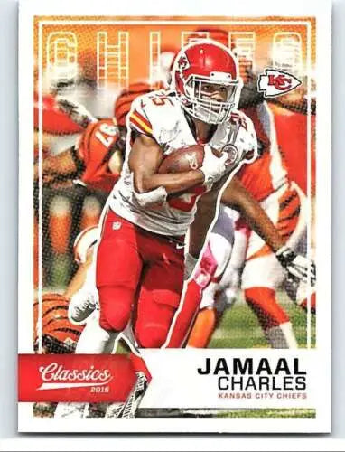 Jamaal Charles football card from 2016 Panini Classics with original gloss finish