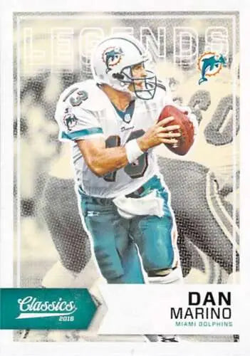 Dan Marino football card from 2016 Panini Classics Legends original gloss collection
