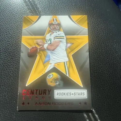 Aaron Rodgers football card from 2016 Panini Rookies & Stars Century Stars #6