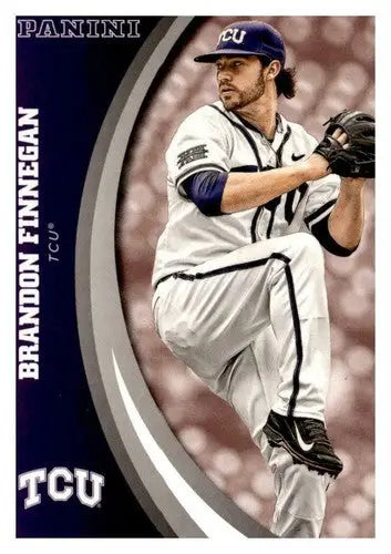Original gloss baseball card featuring Brandon Finnegan from Panini TCU Horned Frogs