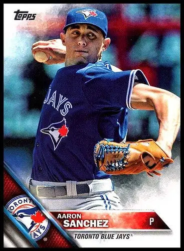 Aaron Sanchez baseball card featuring Blue Jays with original gloss from 2016 Topps