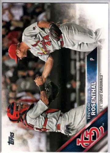 2016 Topps #484 Trevor Rosenthal baseball card featuring original gloss from Cardinals