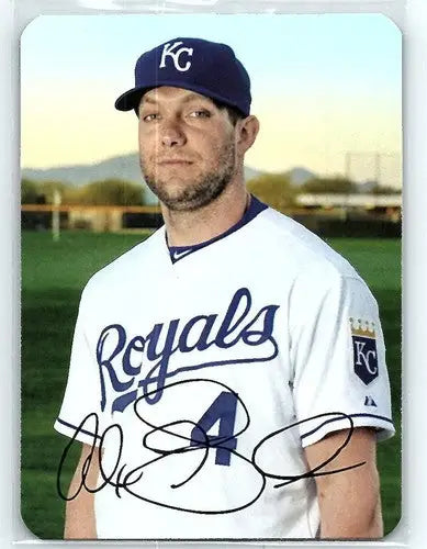 Signed baseball card featuring Alex Gordon from 2016 Topps Archives with original gloss