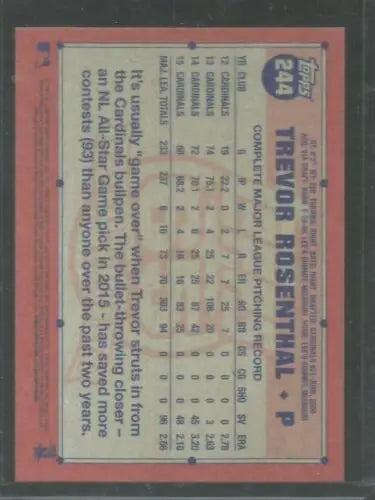 Trevor Rosenthal baseball card in 2016 Topps Archives NM-MT Cardinals original gloss
