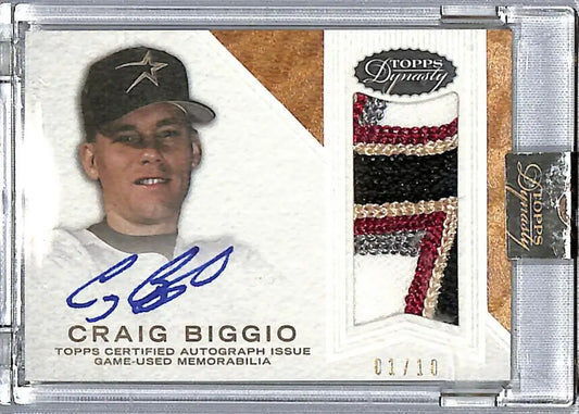 2016 Topps Dynasty Baseball Card of Craig Biggio with Autograph and Patch, Houston Astros