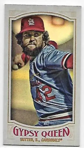 Baseball card of Bruce Sutter in 2016 Topps Gypsy Queen Mini Foil #316 NM-MT