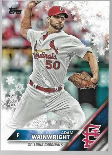 2016 Topps Holiday #HMW143 Adam Wainwright baseball card with original gloss finish