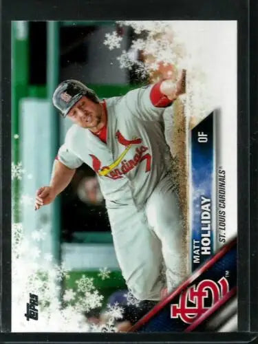 2016 Topps Holiday HMW16 Matt Holliday baseball card with original gloss, St. Louis Cardinals