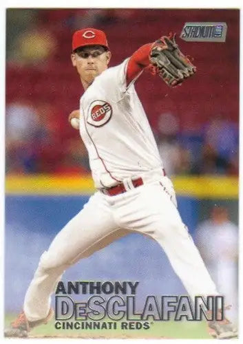 Anthony DeSclafani baseball card from 2016 Topps Stadium Club featuring Reds player